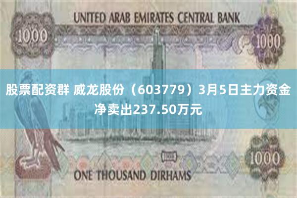 股票配资群 威龙股份（603779）3月5日主力资金净卖出237.50万元