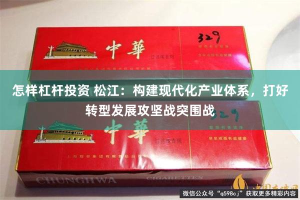 怎样杠杆投资 松江：构建现代化产业体系，打好转型发展攻坚战突围战