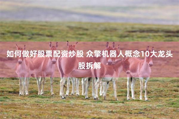 如何做好股票配资炒股 众擎机器人概念10大龙头股拆解