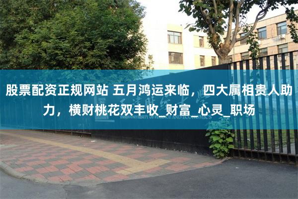 股票配资正规网站 五月鸿运来临，四大属相贵人助力，横财桃花双丰收_财富_心灵_职场