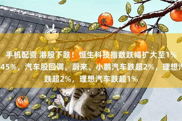 手机配资 港股下跌！恒生科技指数跌幅扩大至1%，恒指跌0.45%，汽车股回调，蔚来、小鹏汽车跌超2%，理想汽车跌超1%