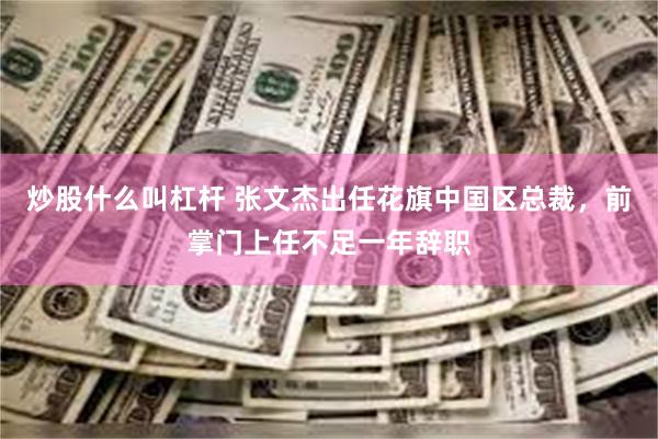 炒股什么叫杠杆 张文杰出任花旗中国区总裁，前掌门上任不足一年辞职