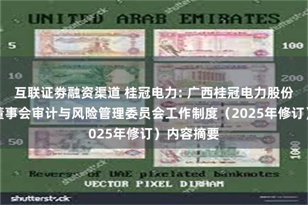 互联证劵融资渠道 桂冠电力: 广西桂冠电力股份有限公司董事会审计与风险管理委员会工作制度（2025年修订）内容摘要