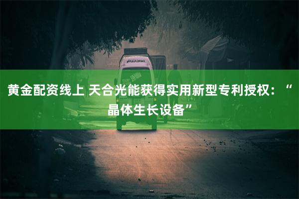 黄金配资线上 天合光能获得实用新型专利授权：“晶体生长设备”