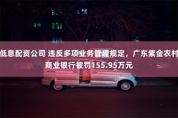 低息配资公司 违反多项业务管理规定，广东紫金农村商业银行被罚155.95万元