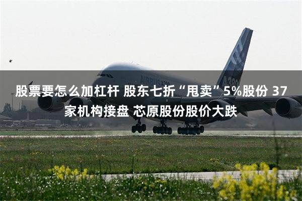 股票要怎么加杠杆 股东七折“甩卖”5%股份 37家机构接盘 芯原股份股价大跌