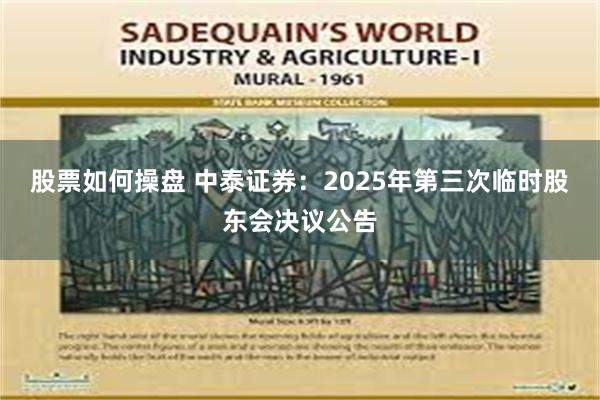 股票如何操盘 中泰证券：2025年第三次临时股东会决议公告